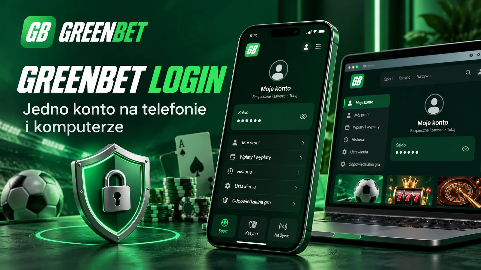 Greenbet login: jeden profil na telefonie i komputerze
