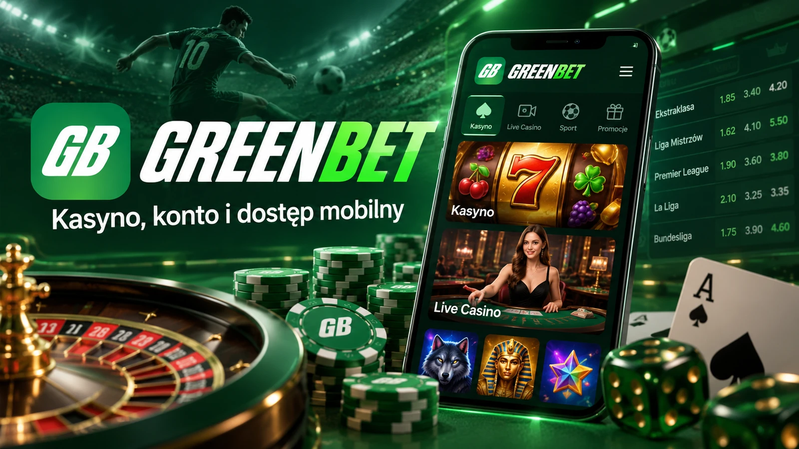 Greenbet: kasyno, konto i dostęp mobilny